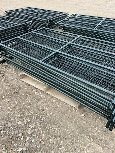Stack of 10 new 7 foot steel mesh Panels/bidding per panel