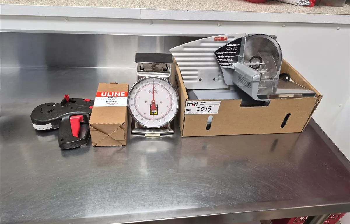 Food Slicer, Scale & Label Gun Assortment
UNRESERVED