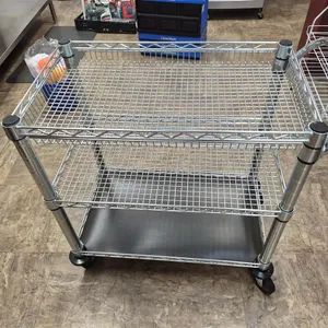 Chrome Wire Utility Cart
 UNRESERVED
