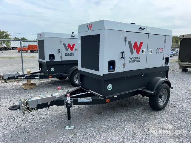 2026 Wacker Neuson G70 58 kW Mobile Generator Set (Unused)
