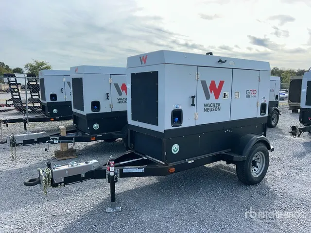 2026 Wacker Neuson G70 58 kW Mobile Generator Set (Unused)