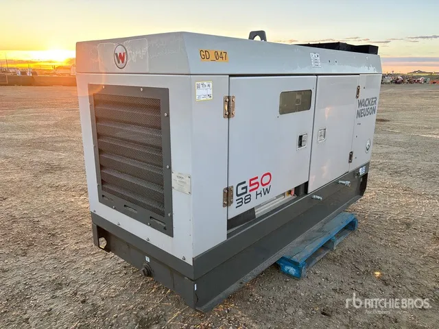 2014 Wacker Neuson G50 38 kW Skid-Mounted Generator Set