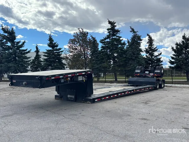 2024 Temisko LE-T2W-48 T/A 48 ft Extendable Removable Gooseneck Lowboy Trailer