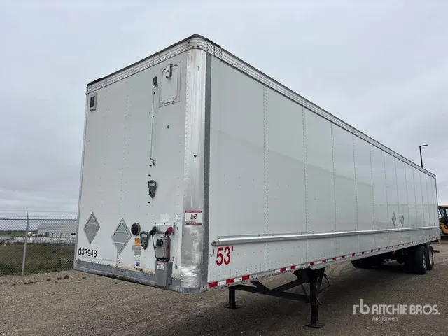 2016 Vanguard 53 ft x 102 in T/A Van Trailer