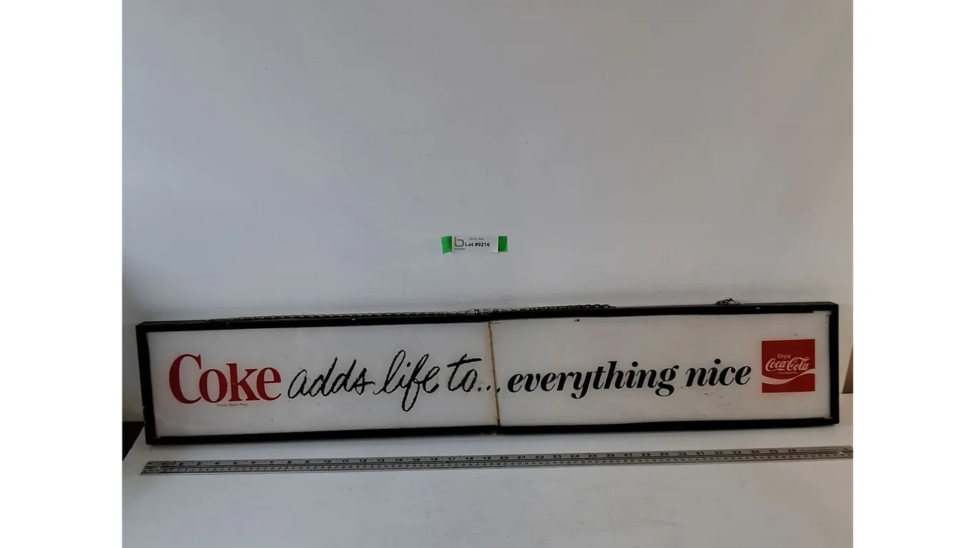 Coca-Cola Coke Adds Life To Everything Nice Wall Hanging Sign, 39 3/4" x 7 1/2"