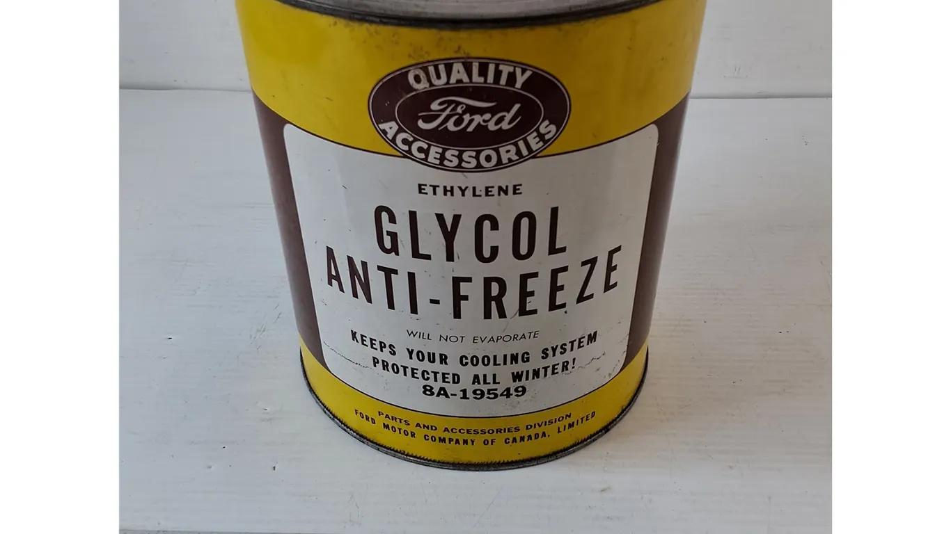 Ford Glycol Antifreeze Metal Canister Tin