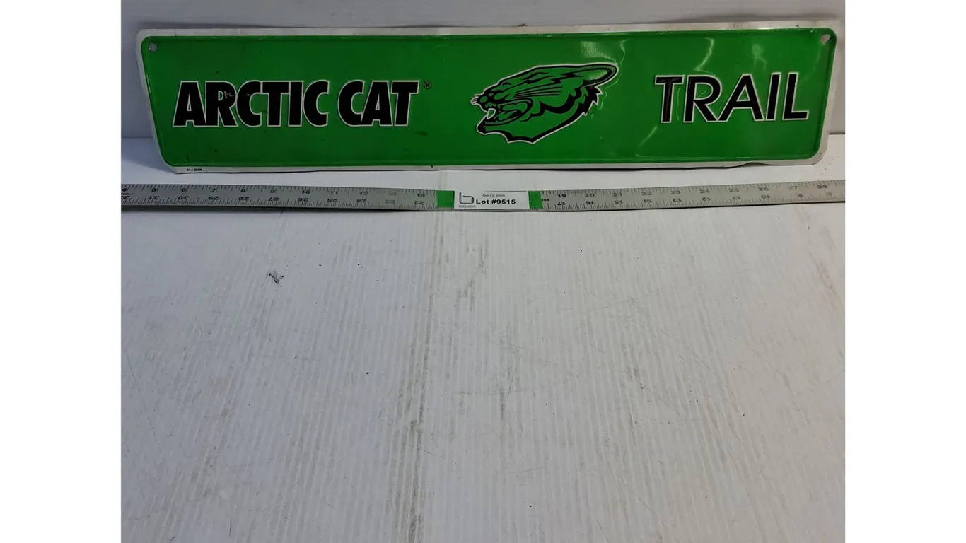One-Sided Arctic Cat Trail Tin Sign