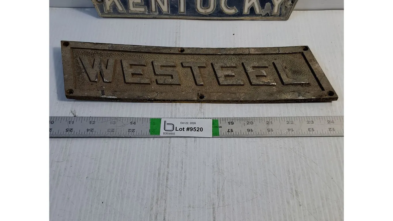 "Kentucky" Metal Emblem Plaque,Embossed Metal Logo Plate from "Westeel"