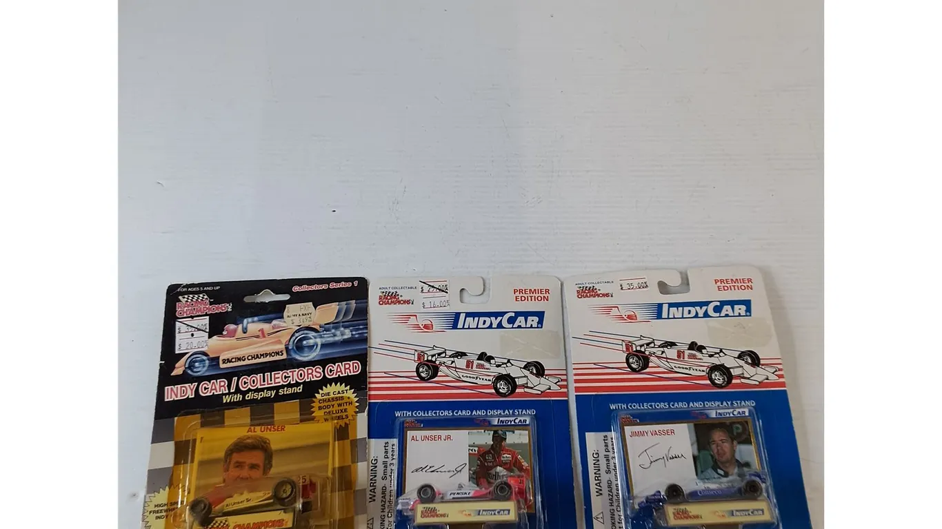 (3) Racing Champions Indy Car & Collector's Card All Sealed