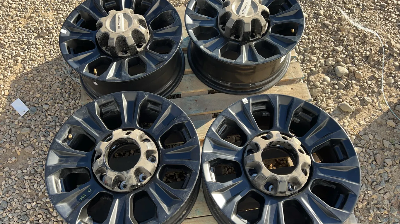 4- 18”x8.0” Rims 8 Bolt Black