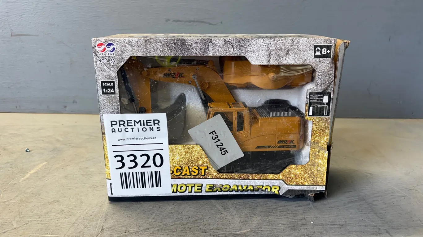 Unused Die Cast Remote Excavator