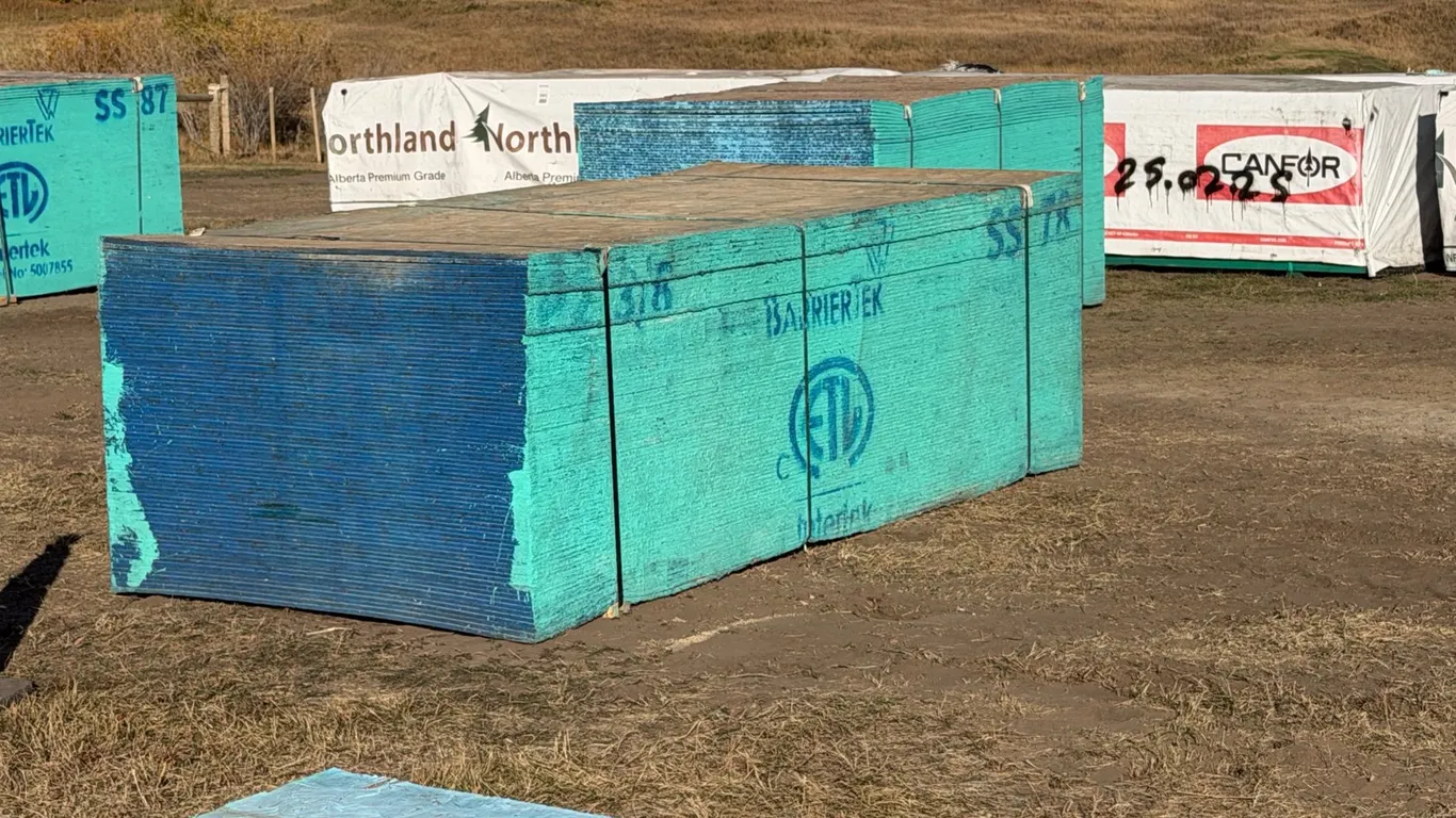 (74) Unused 4'x9'x3/4" OBS Sheathing