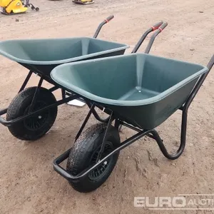 Unused Plastic Tub Wheelbarrow (2 of) 