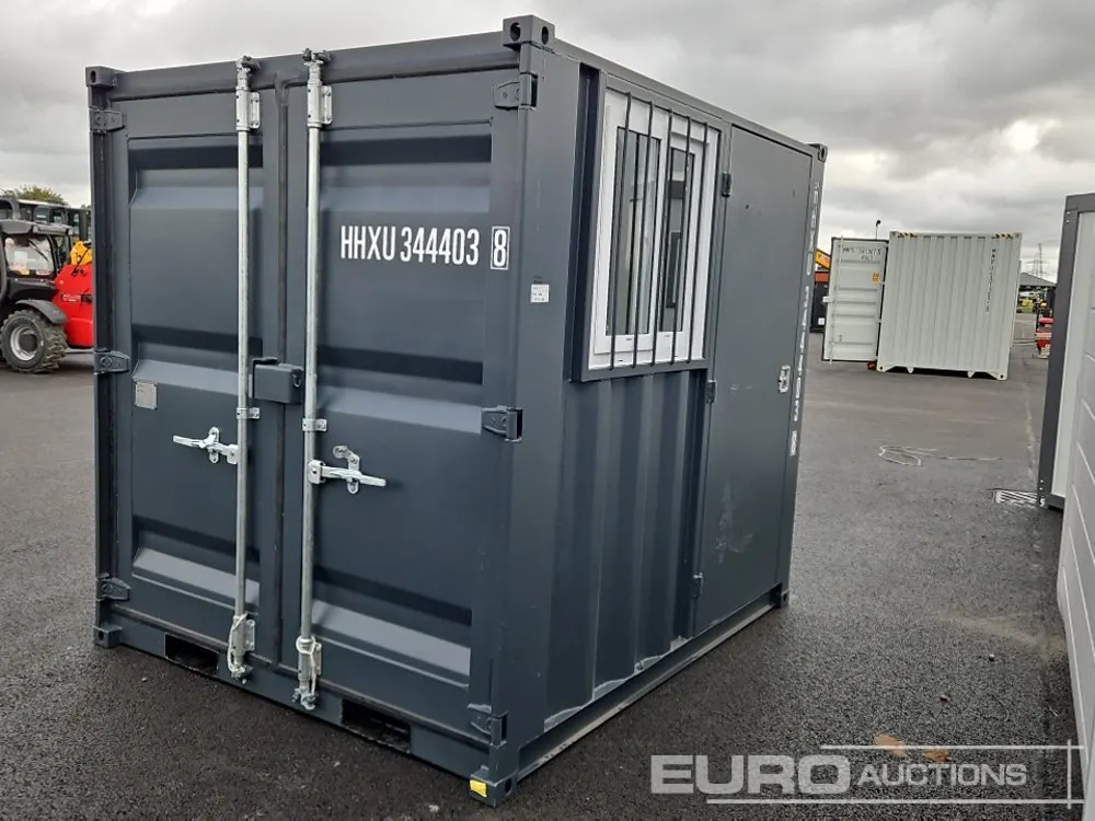 8' x 6' Container, Side Door, End Door, Window (Cannot Be Reconsigned)