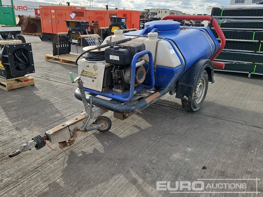 Brendon Bowsers Single Axle Plastic Water Bowser, Yanmar Pressure Washer