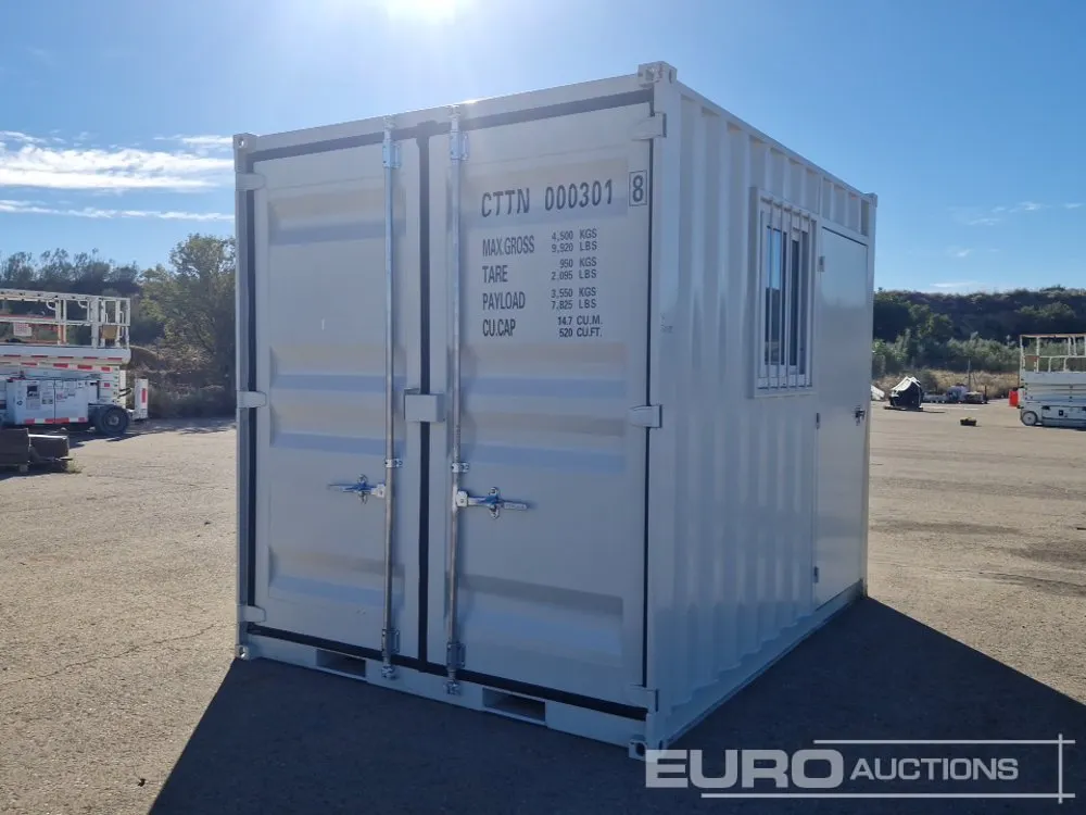 10' Storage Container, Side Door, Window