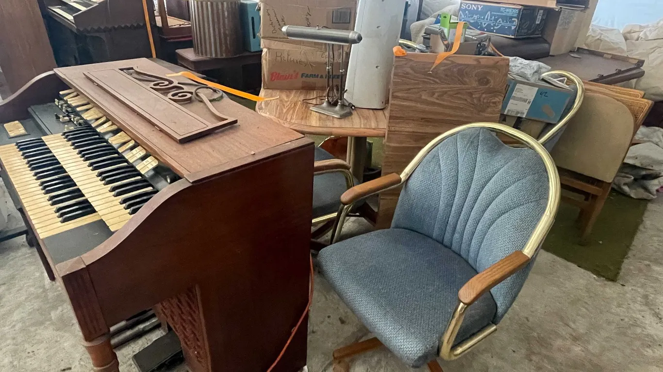 (2) Kitchen Tables with Chairs and Contents