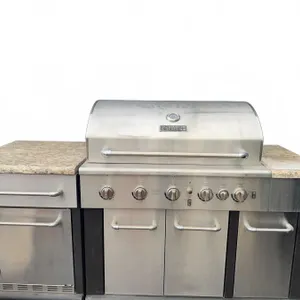 Master Forge Natural Gas Grill with Granite Counters, New Condition