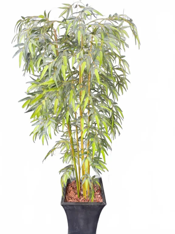 Artificial Bamboo Plant in Black Planter