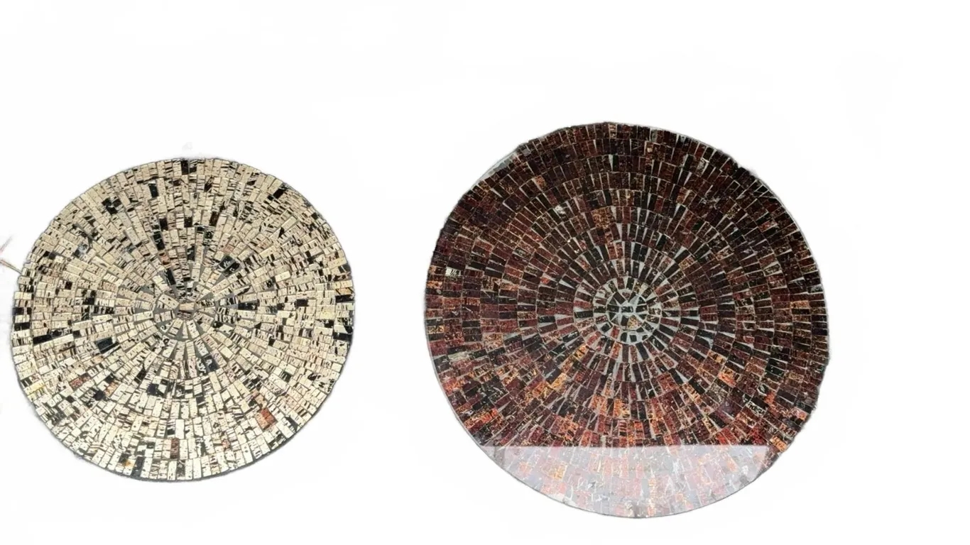 Round Mosaic Pattern Decorative Charger Plates