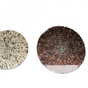 Round Mosaic Pattern Decorative Charger Plates