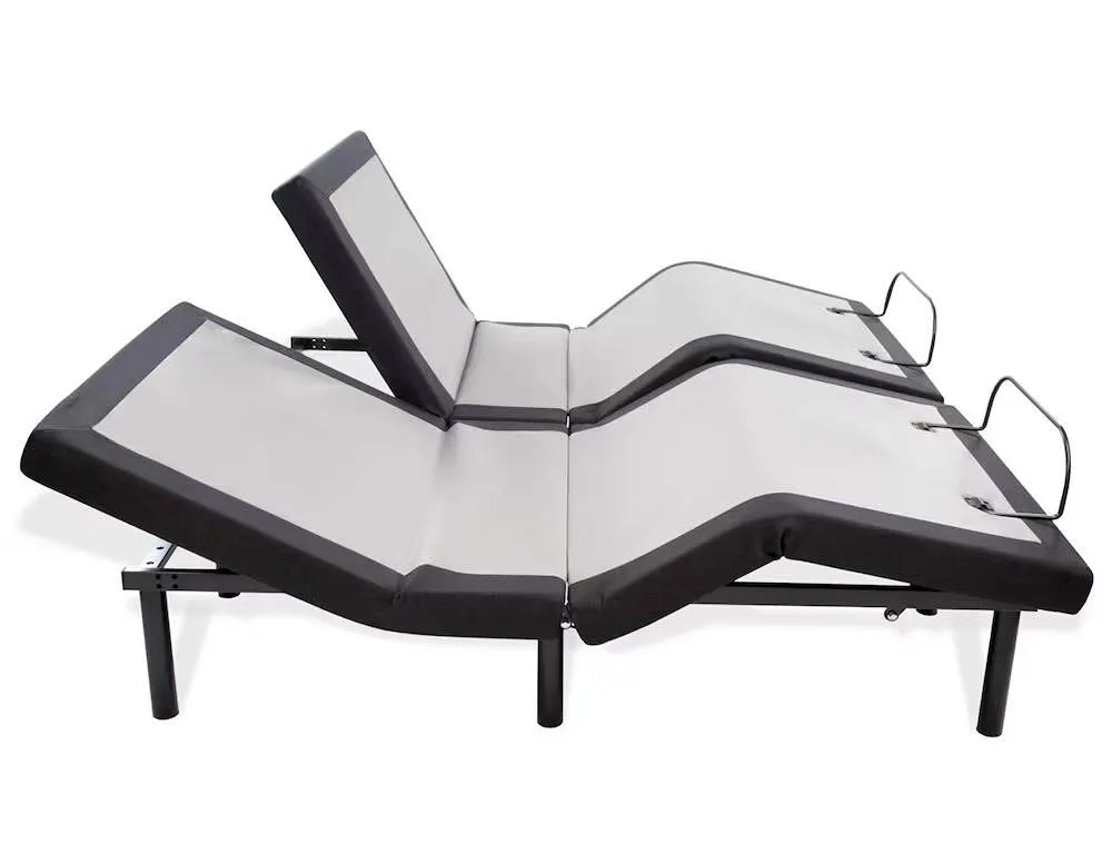 GhostBed Kingsize Split Adjustable Bedframes With Remotes, Hardware and Twin Mattresses