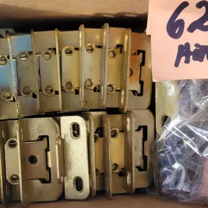 Cabinet Hinges - 62 Count with Brass Screws