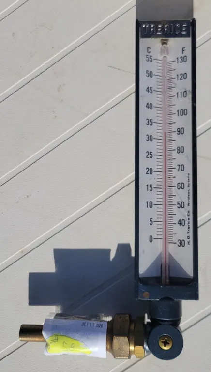 Thermometer - Therice - Monitor Temperature in Plumbing Lines or Heat Exchangers