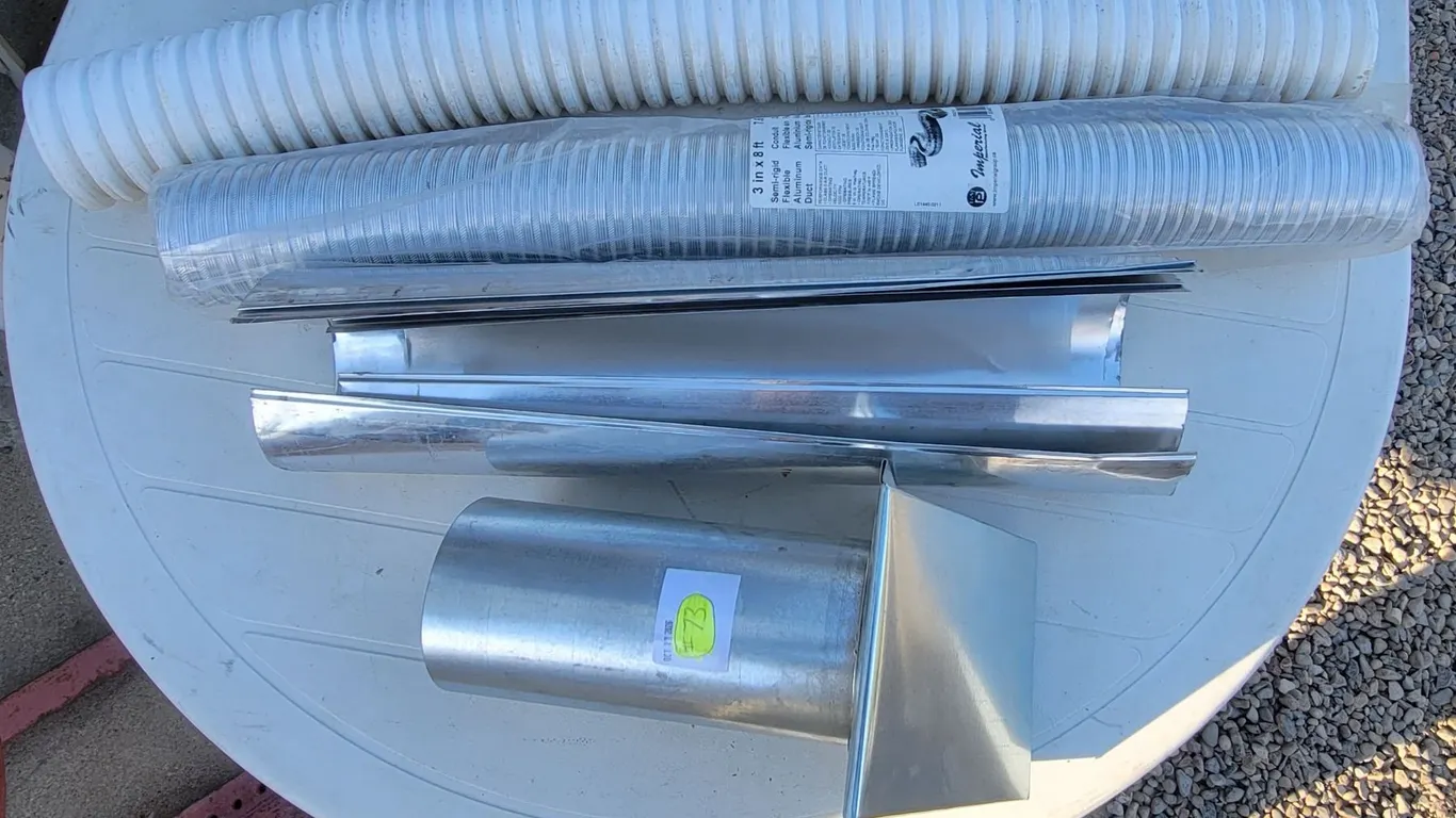 Vent Louver, Semi-Rigid Flexible Aluminum Duct, Aluminum Duct, Plastic Flex Cover