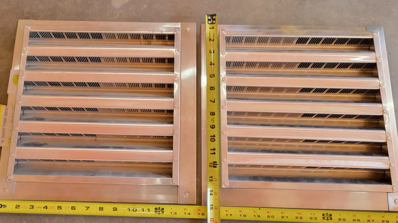 (2) Vents (14-1/2" x 14-1/2")