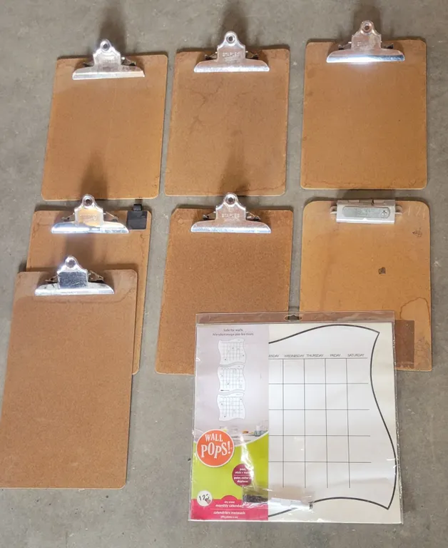 Clipboards + Wall Calendars (Safe for Walls)