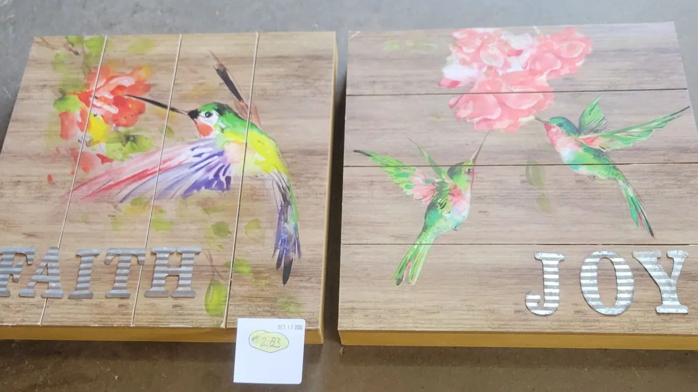 Hummingbird Wood Pictures (x2)