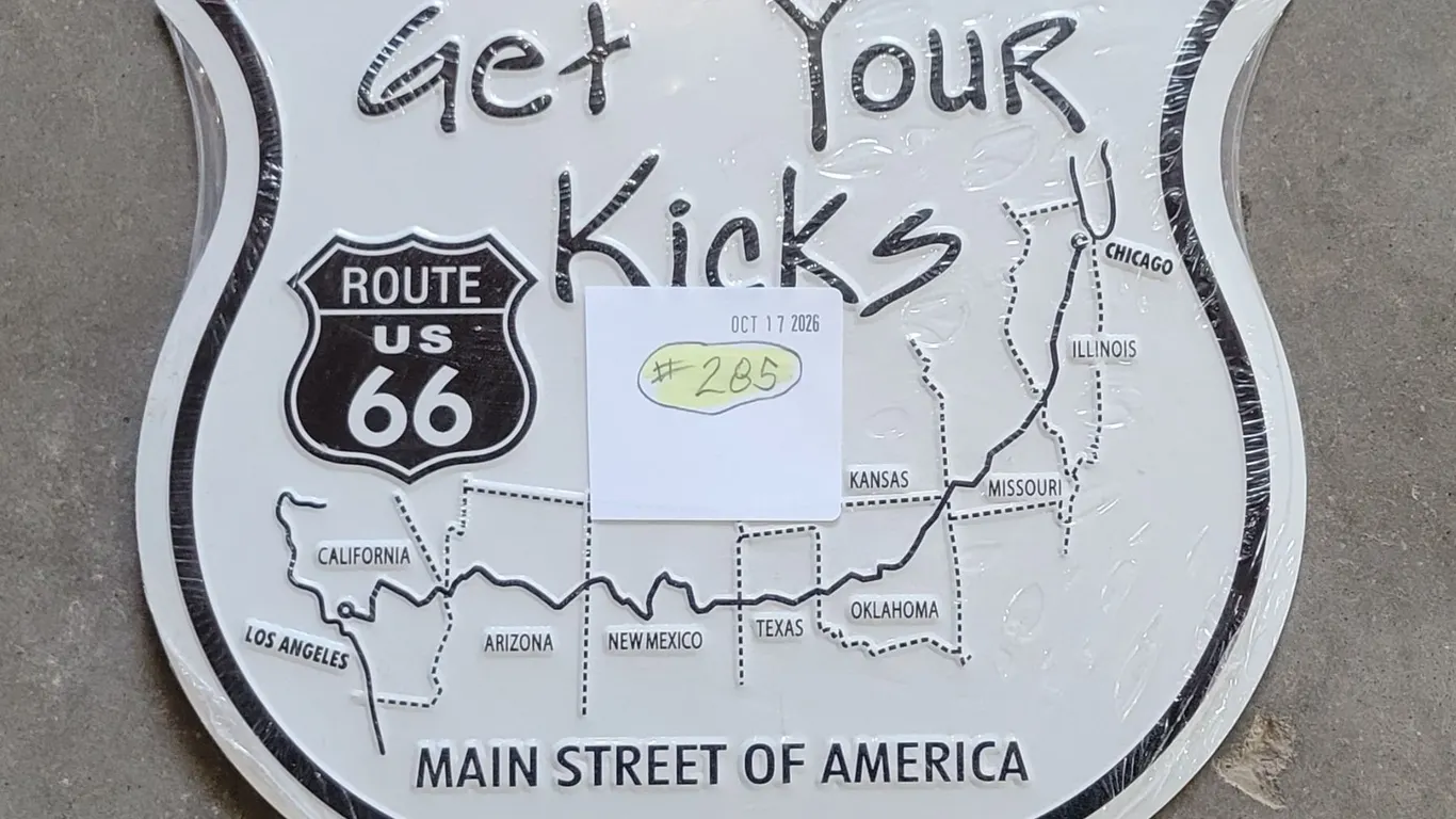 Route 66 Tin Sign – “Get Your Kicks”