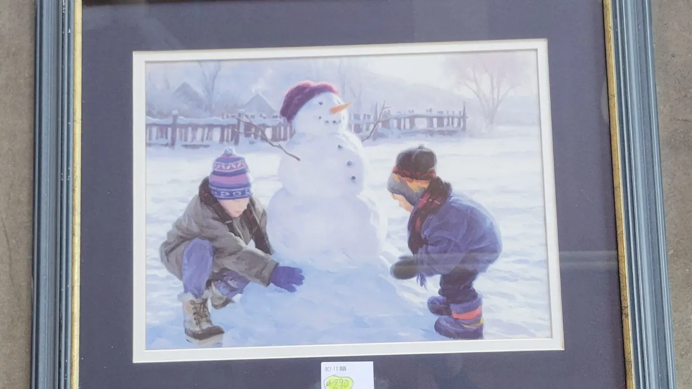 Framed Print – Snowmen (23½" x 19½")