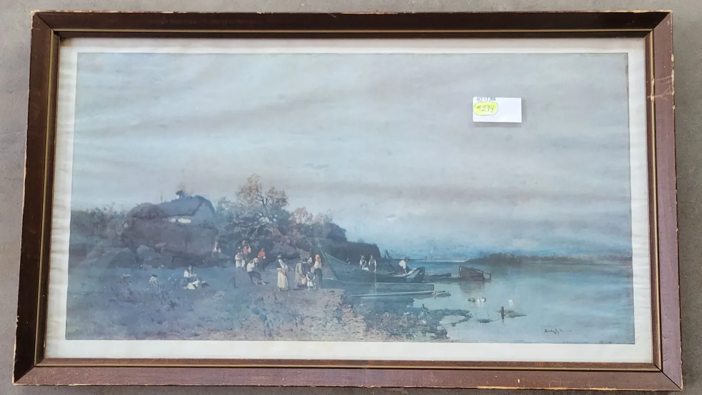 Print of Vintage Watercolour Scene