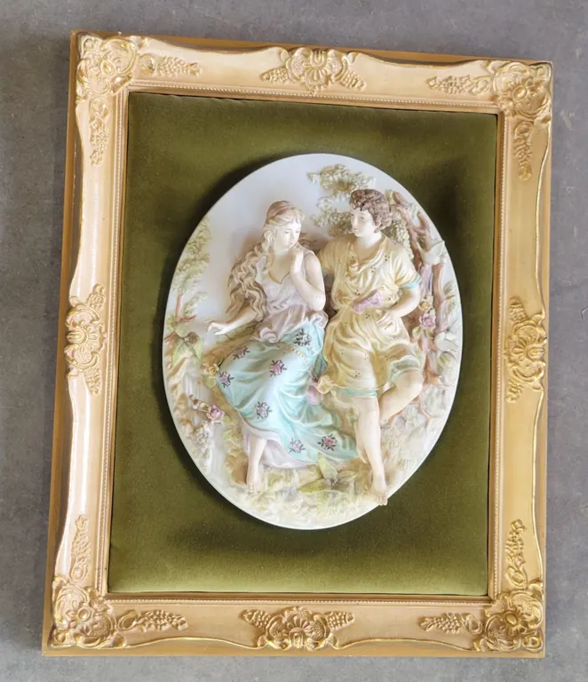 Framed Chalkware - 21" x 17"