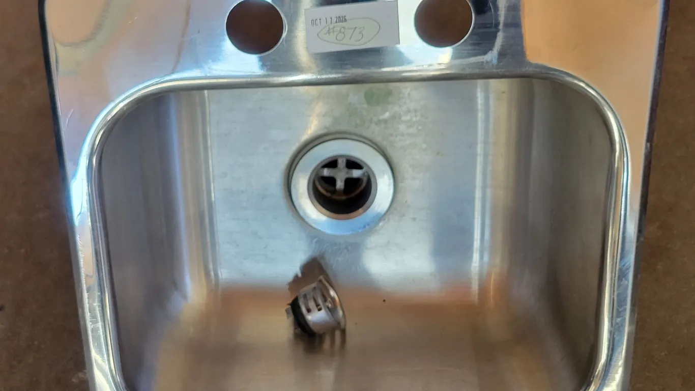 Stainless Steel Sink – Bar Size. 13 ½”x 13 ½”
