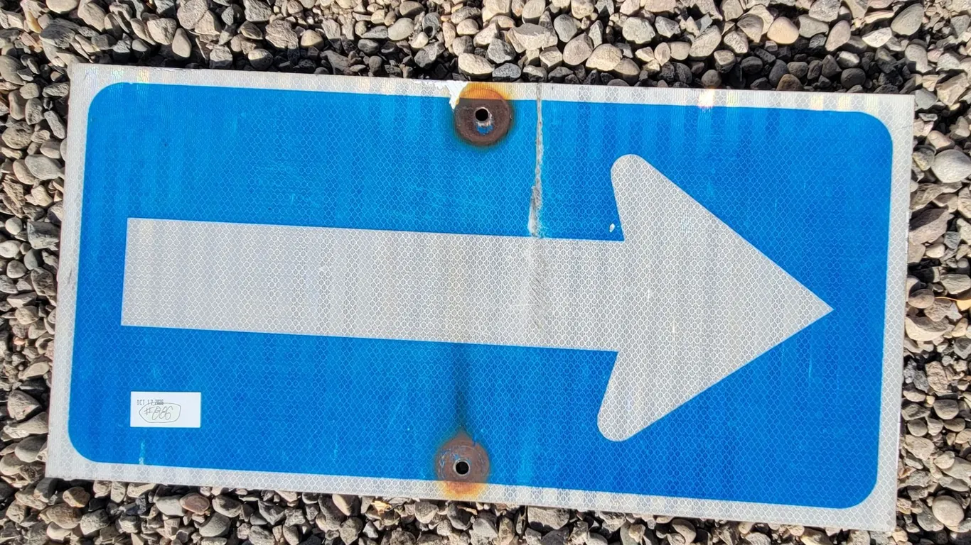 Blue “One Way” Sign – 12”x 24”