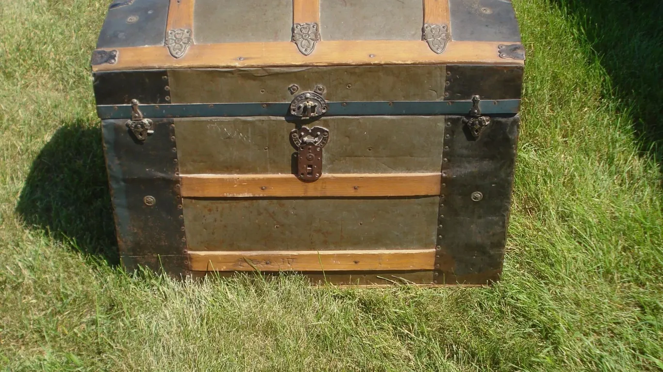 1890's Antique Dome Top Trunk