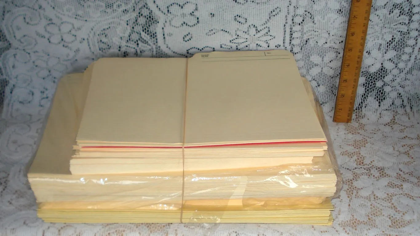 Large Stack Of Regular And Legal Size File Folders