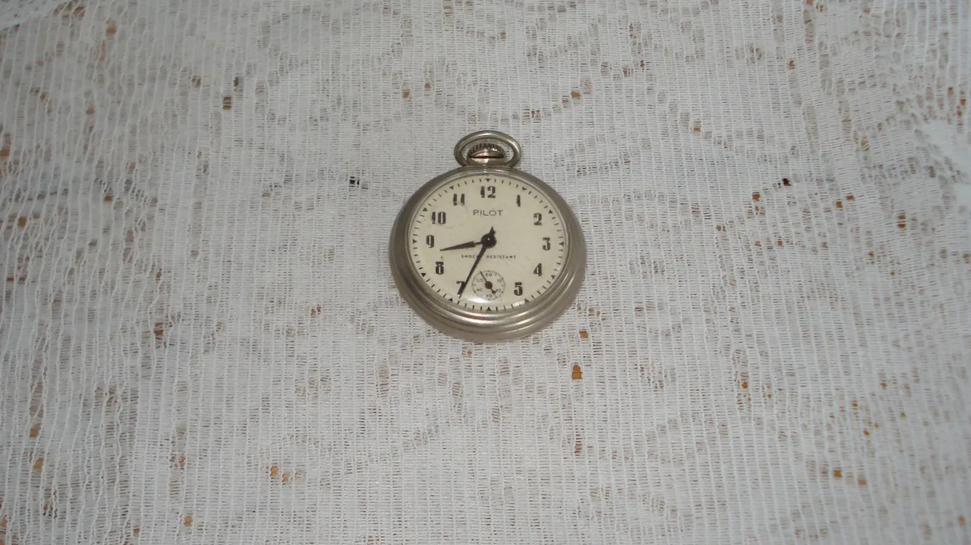 Vintage Pilot Pocket Watch Working