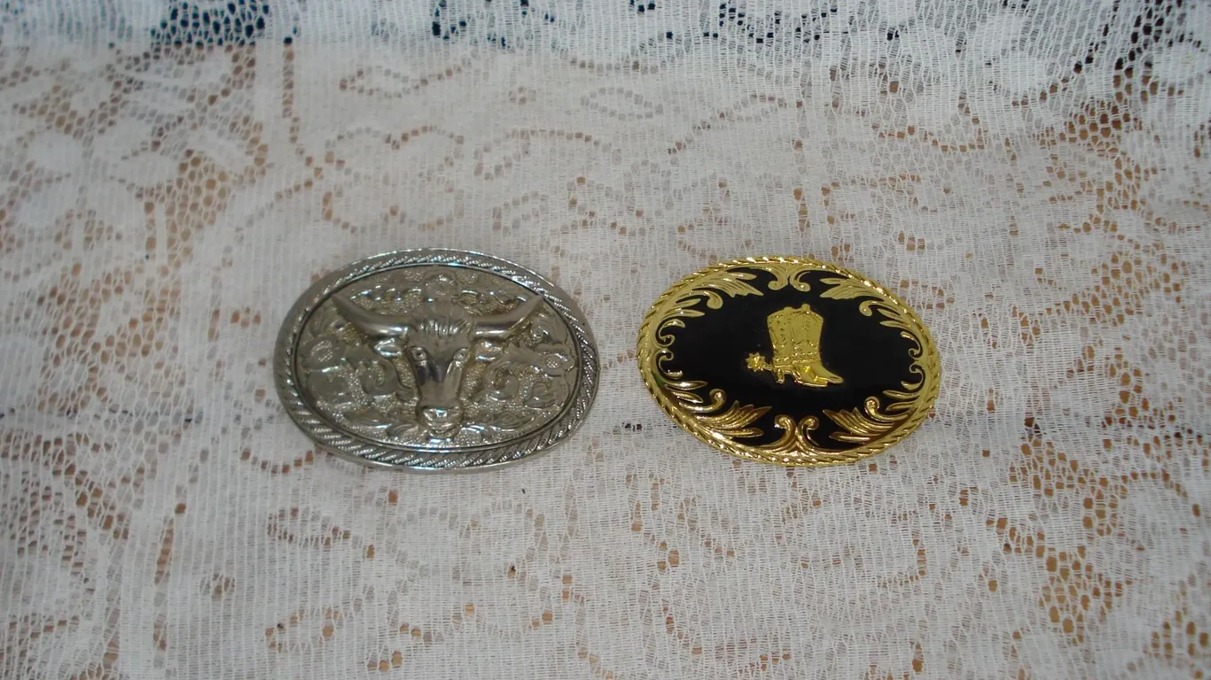 Pair Western Belt Buckles