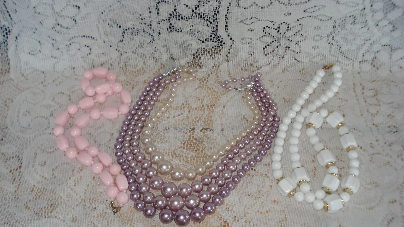 Soft Pastel Coloured Bead Necklaces