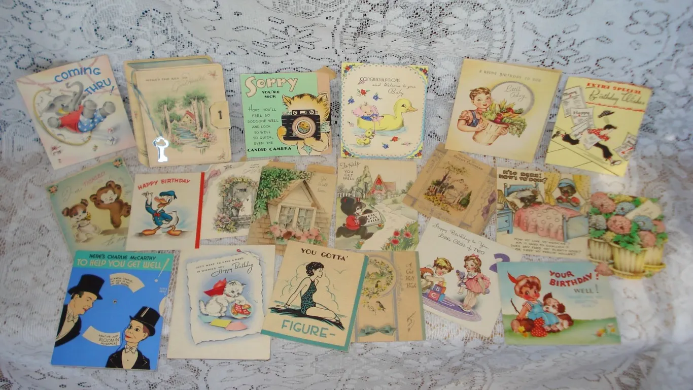Used Vintage Greeting Card Lot Not All Politically Correct