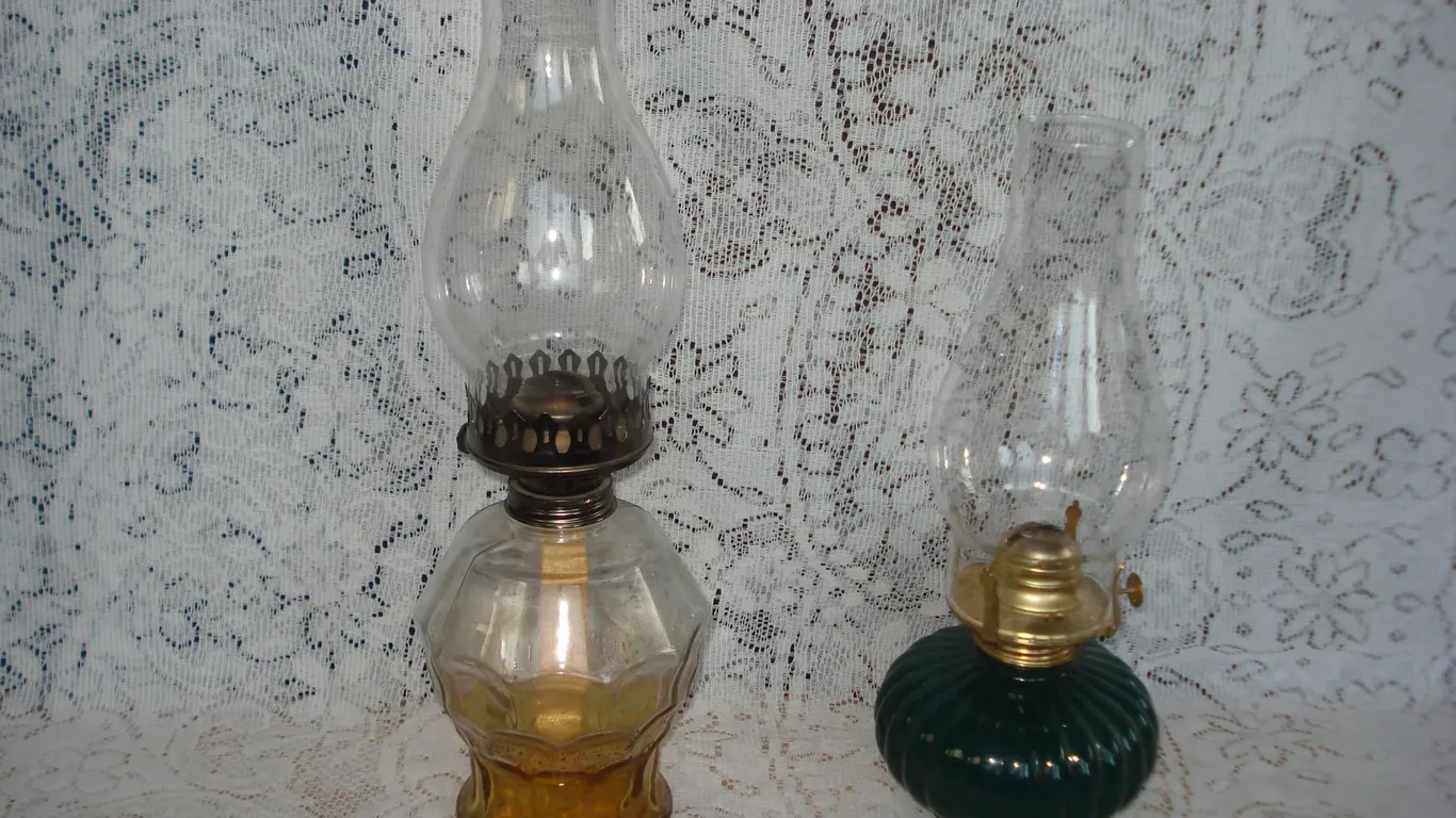 Pair Oil Lamps