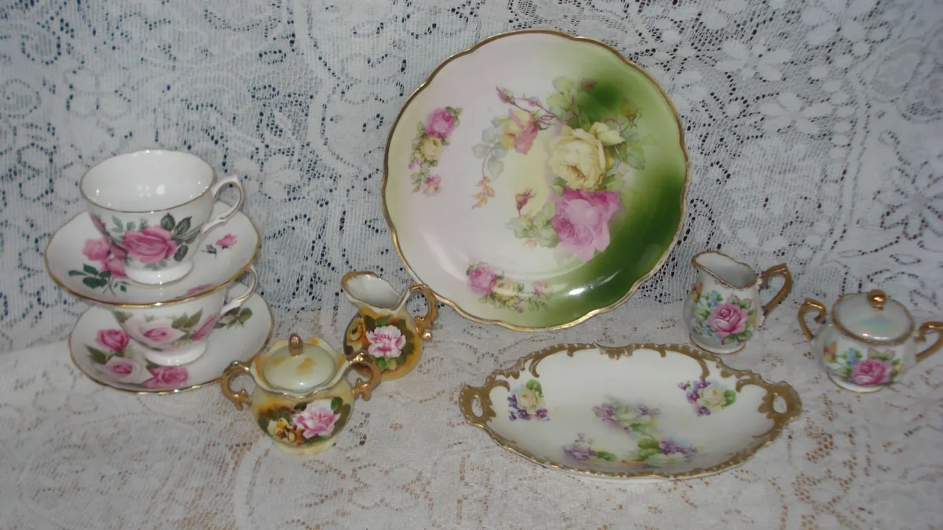 Assorted China Dish And Plate Are Early 1900's