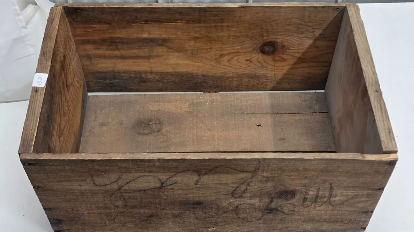 Antique wood crate- 12" by 19"
