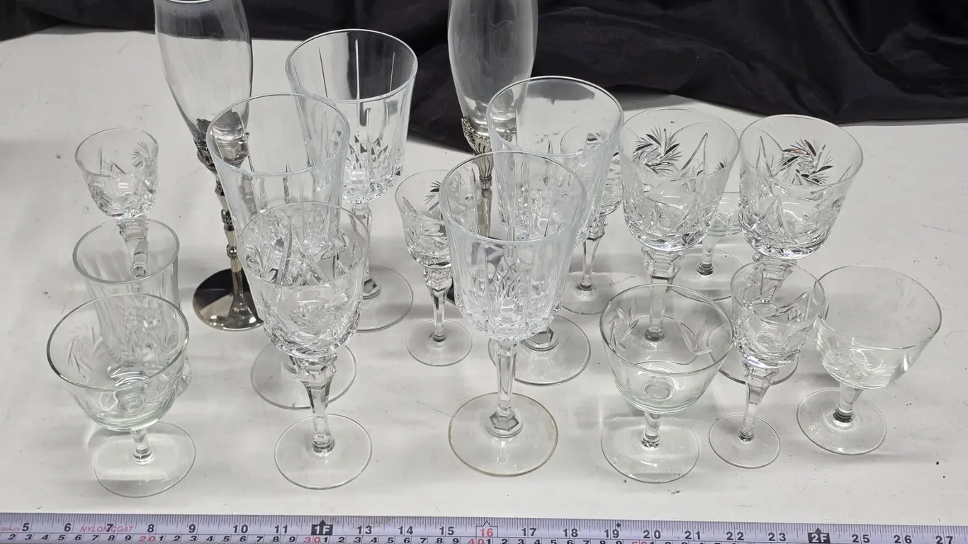 Various Crystal glassware