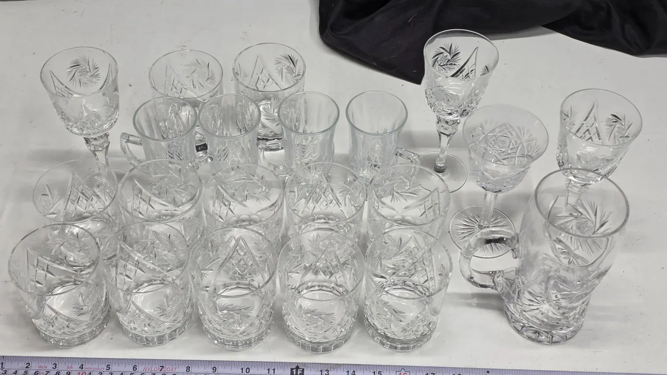 Various Crystal glassware