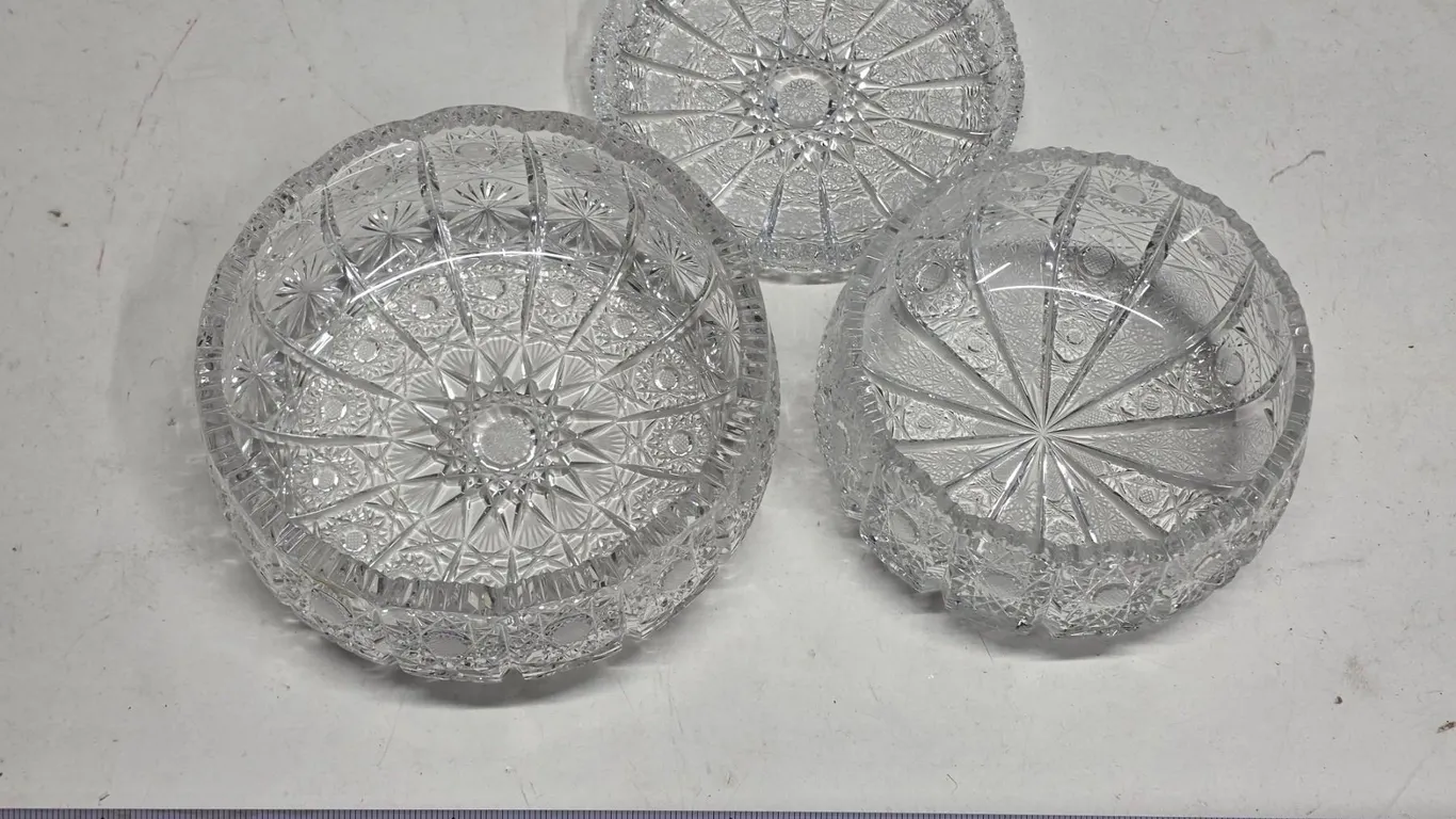 Crystal bowl and tray